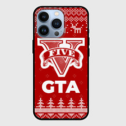 Чехол iPhone 13 Pro Новогодний GTA с оленями