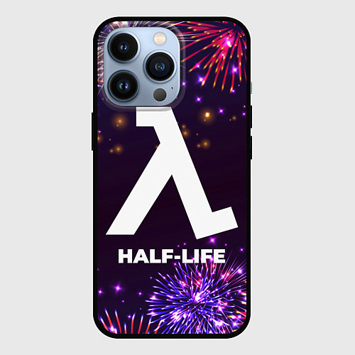 Чехол iPhone 13 Pro Праздничный Half-Life / 3D-Черный – фото 1