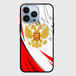 Чехол iPhone 13 Pro Российский красный - герб
