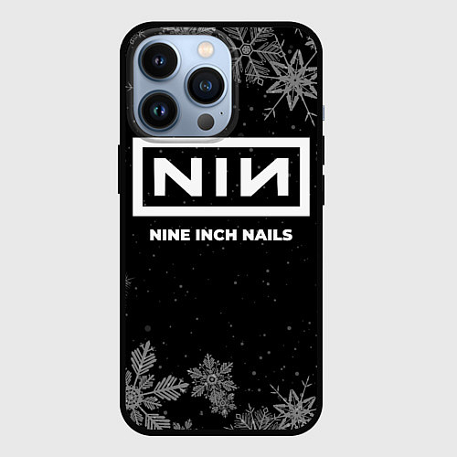 Чехол iPhone 13 Pro Снежный Nine Inch Nails / 3D-Черный – фото 1