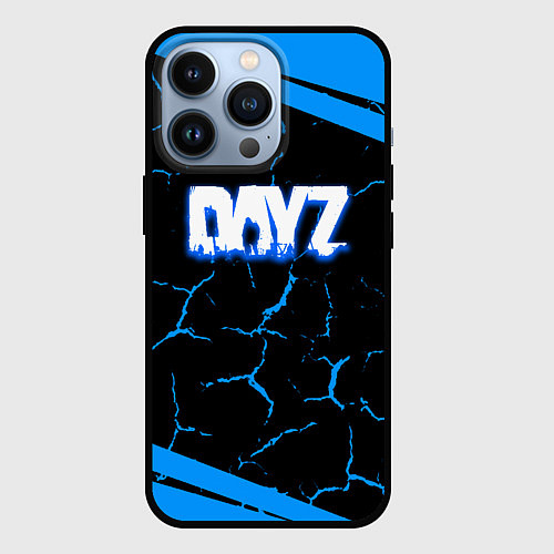 Чехол iPhone 13 Pro Dayz полосы трещины лого / 3D-Черный – фото 1