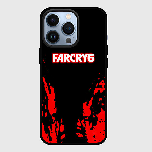 Чехол iPhone 13 Pro Farcry6 краски красные / 3D-Черный – фото 1