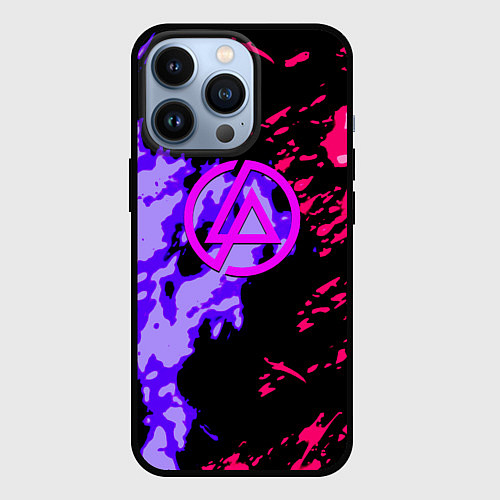 Чехол iPhone 13 Pro Linkin park огненные краски / 3D-Черный – фото 1