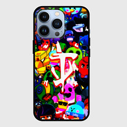 Чехол для iPhone 13 Pro Doom x brawl stars, цвет: 3D-черный