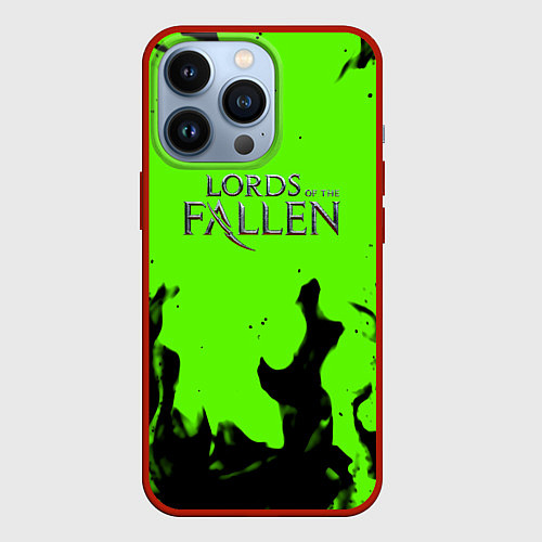 Чехол iPhone 13 Pro Lord of the fallen flame / 3D-Красный – фото 1