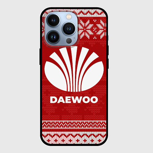 Чехол iPhone 13 Pro Новогодний Daewoo / 3D-Черный – фото 1