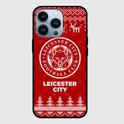 Чехол iPhone 13 Pro Новогодний Leicester City с оленями