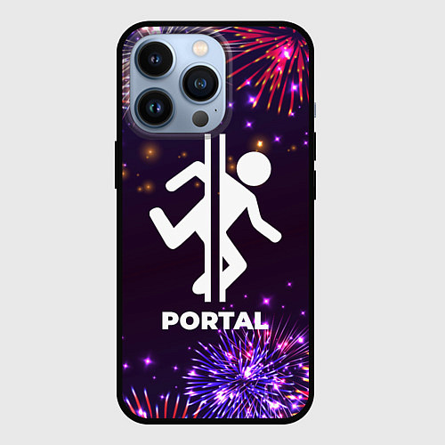 Чехол iPhone 13 Pro Праздничный Portal / 3D-Черный – фото 1