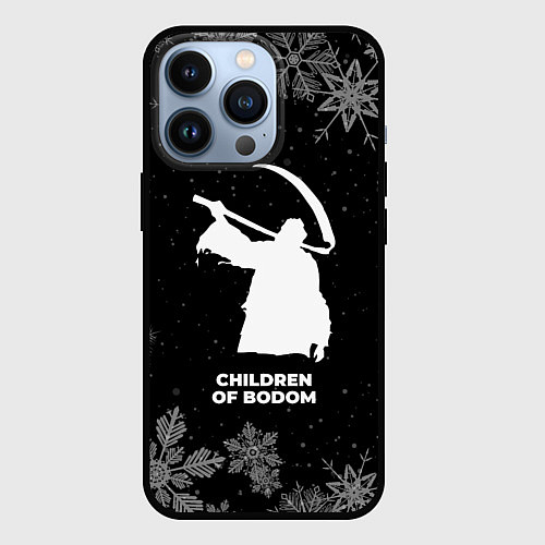 Чехол iPhone 13 Pro Снежный Children of Bodom / 3D-Черный – фото 1
