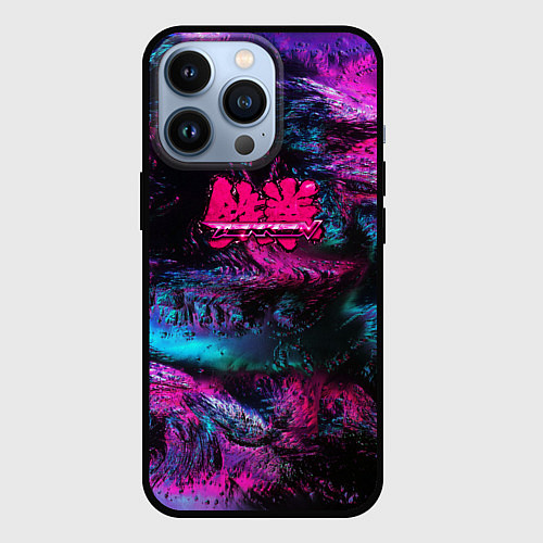 Чехол iPhone 13 Pro Tekken neon colors / 3D-Черный – фото 1