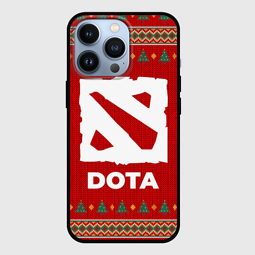 Чехол iPhone 13 Pro Dota new year / 3D-Черный – фото 1