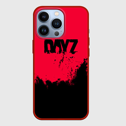 Чехол iPhone 13 Pro Dayz черные краски / 3D-Красный – фото 1