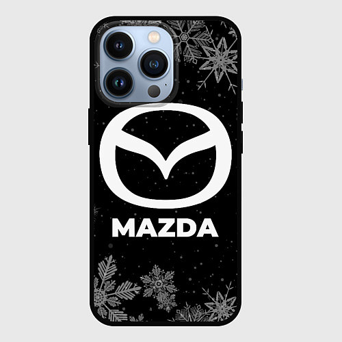 Чехол iPhone 13 Pro Снежный Mazda / 3D-Черный – фото 1