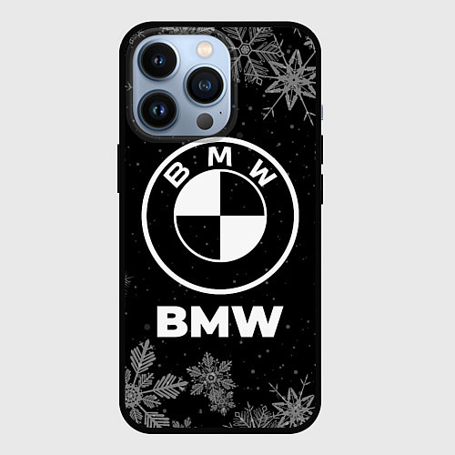 Чехол iPhone 13 Pro Снежный BMW / 3D-Черный – фото 1