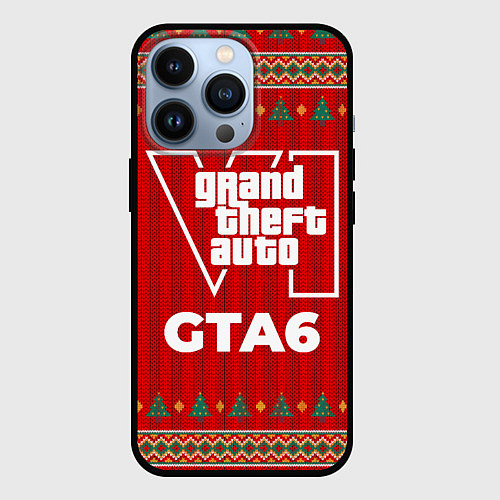 Чехол iPhone 13 Pro GTA6 new year / 3D-Черный – фото 1