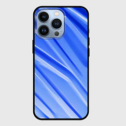 Чехол для iPhone 13 Pro Синий пластик, цвет: 3D-черный