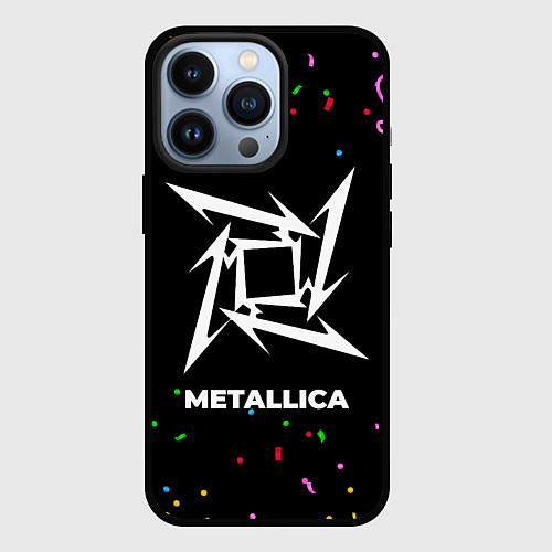 Чехол iPhone 13 Pro Metallica конфети / 3D-Черный – фото 1