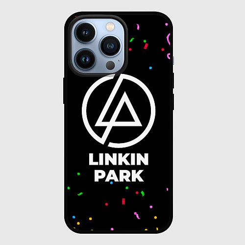 Чехол iPhone 13 Pro Linkin Park конфети / 3D-Черный – фото 1