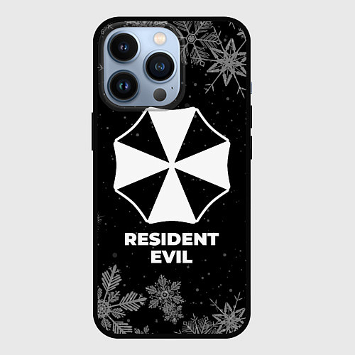 Чехол iPhone 13 Pro Снежный Resident Evil / 3D-Черный – фото 1