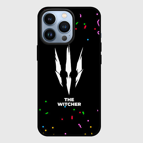 Чехол iPhone 13 Pro The Witcher конфети / 3D-Черный – фото 1