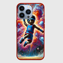 Чехол iPhone 13 Pro Бейсболист и космос