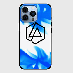 Чехол iPhone 13 Pro Linkin park blue flame