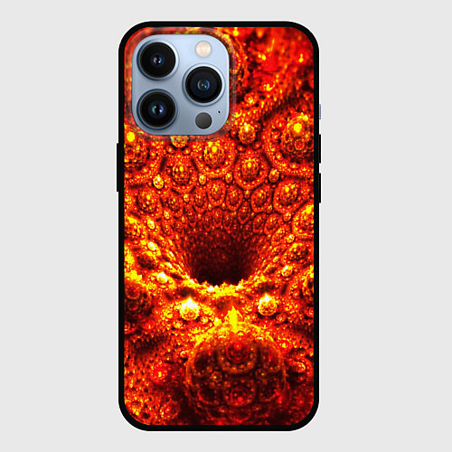 Чехол iPhone 13 Pro Фрактал абстракция / 3D-Черный – фото 1