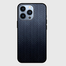 Чехол для iPhone 13 Pro Тёмный серо-синий градиент текстурированный с узор, цвет: 3D-черный