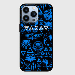 Чехол iPhone 13 Pro The Witcher logo pattern
