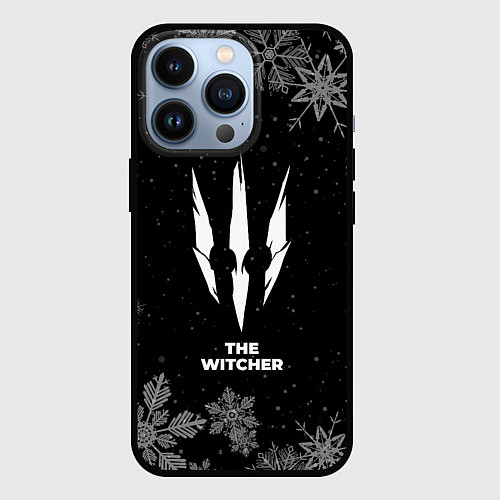 Чехол iPhone 13 Pro Снежный The Witcher / 3D-Черный – фото 1