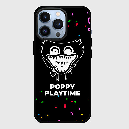 Чехол iPhone 13 Pro Poppy Playtime конфети / 3D-Черный – фото 1