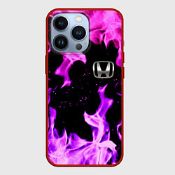 Чехол iPhone 13 Pro Honda flame pink