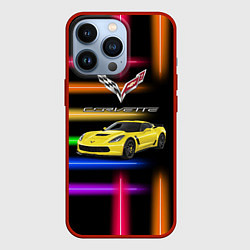 Чехол iPhone 13 Pro Chevrolet Corvette - racing team