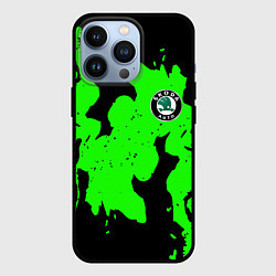 Чехол iPhone 13 Pro Skoda flame steel