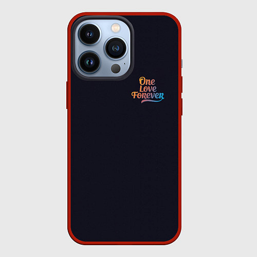 Чехол iPhone 13 Pro One love forever / 3D-Красный – фото 1