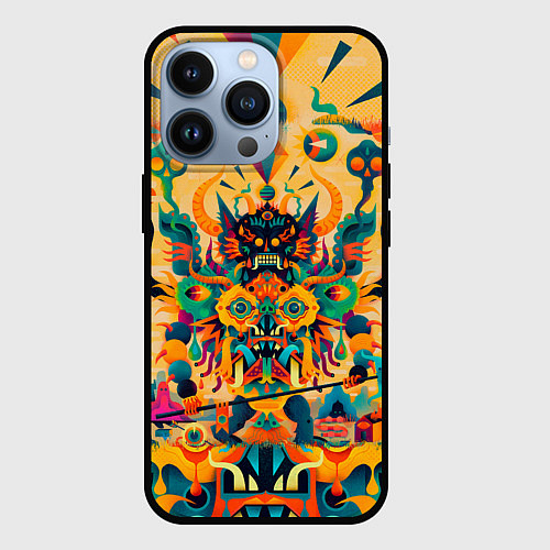 Чехол iPhone 13 Pro Китайский монстр / 3D-Черный – фото 1