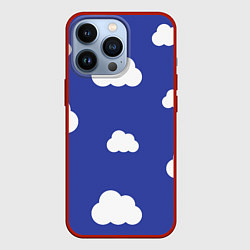 Чехол для iPhone 13 Pro Легкие облака, цвет: 3D-красный