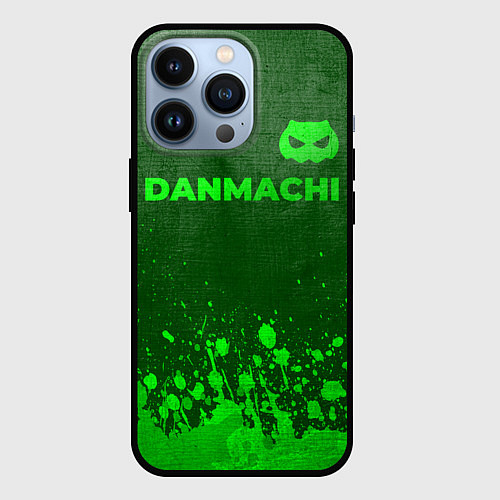 Чехол iPhone 13 Pro DanMachi - green gradient посередине / 3D-Черный – фото 1