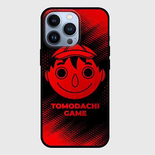 Чехол iPhone 13 Pro Tomodachi Game - red gradient / 3D-Черный – фото 1