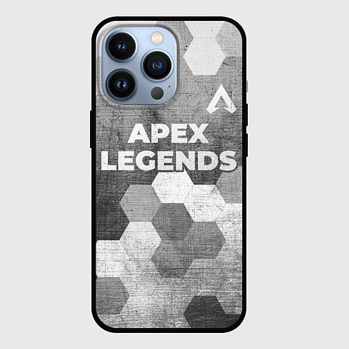 Чехол iPhone 13 Pro Apex Legends - grey gradient посередине / 3D-Черный – фото 1