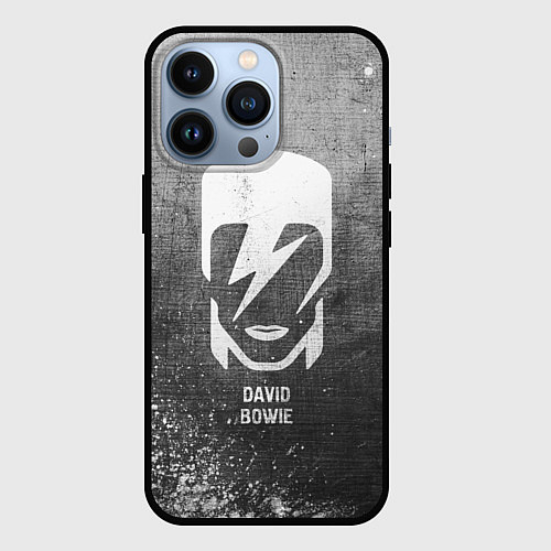 Чехол iPhone 13 Pro David Bowie - grey gradient / 3D-Черный – фото 1