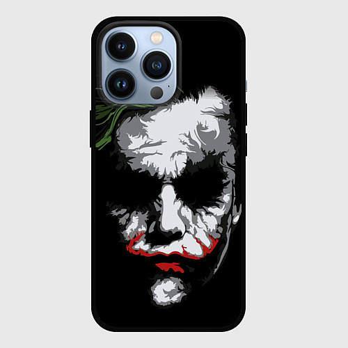 Чехол iPhone 13 Pro Joker - хит леджер / 3D-Черный – фото 1