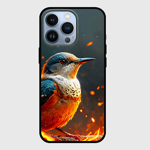 Чехол iPhone 13 Pro Кукушка в огне / 3D-Черный – фото 1