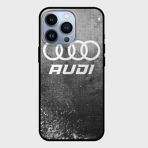 Чехол iPhone 13 Pro Audi - grey gradient / 3D-Черный – фото 1