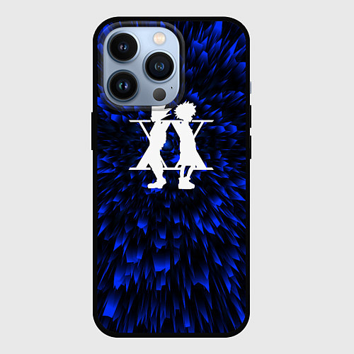 Чехол iPhone 13 Pro Hunter x Hunter blue energy / 3D-Черный – фото 1