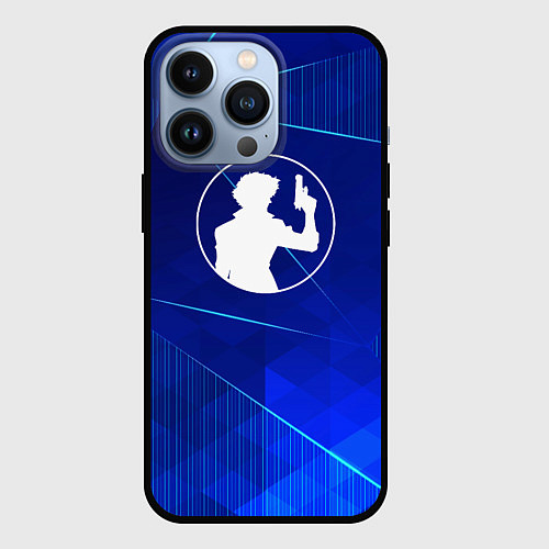 Чехол iPhone 13 Pro Cowboy Bebop blue poly / 3D-Черный – фото 1