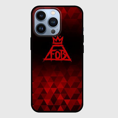 Чехол iPhone 13 Pro Fall Out Boy red poly / 3D-Черный – фото 1