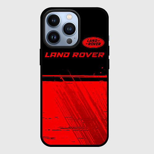 Чехол iPhone 13 Pro Land Rover - red gradient посередине / 3D-Черный – фото 1