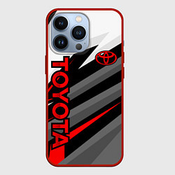 Чехол для iPhone 13 Pro Toyota - белый и красный, цвет: 3D-красный