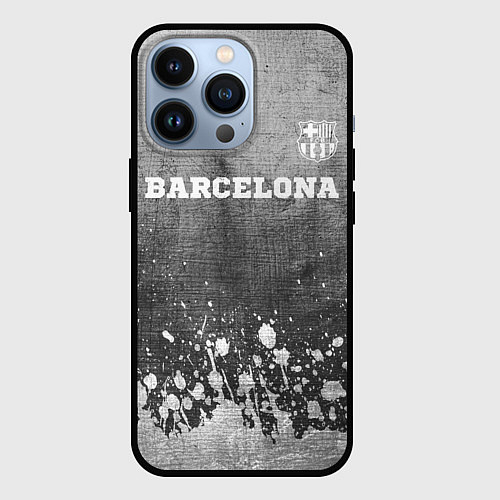 Чехол iPhone 13 Pro Barcelona - grey gradient посередине / 3D-Черный – фото 1